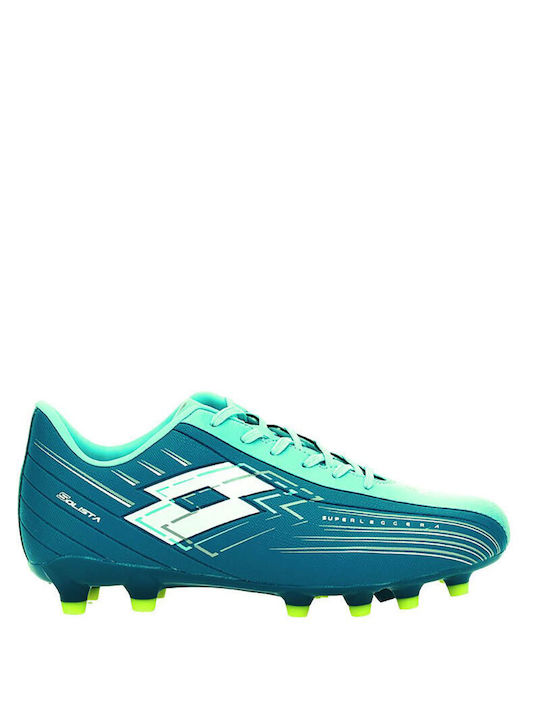 Lotto Παιδικά Ποδοσφαιρικά Παπούτσια Solista 700 VII Fg Jr με Τάπες Μπλε