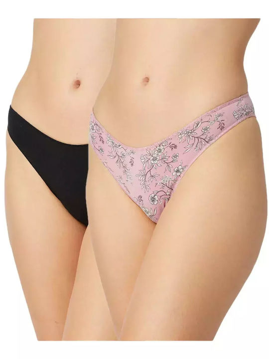 Minerva Fimelle Rio Women's Slip 2Pack Black/Pink