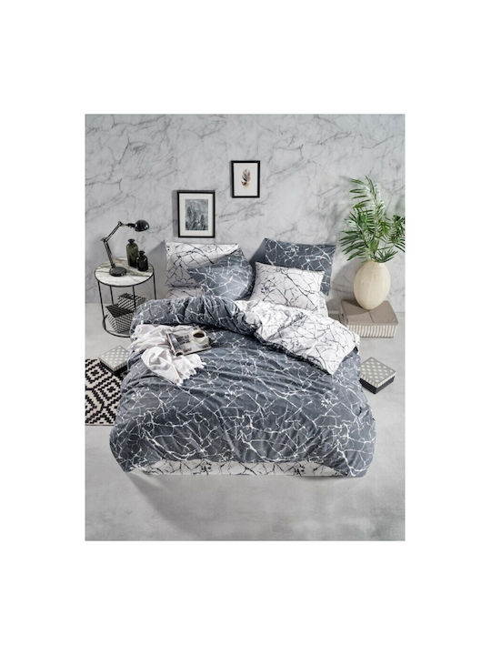 Mardim Σεντόνι King Size με Λάστιχο 180x200+30εκ. Γκρι