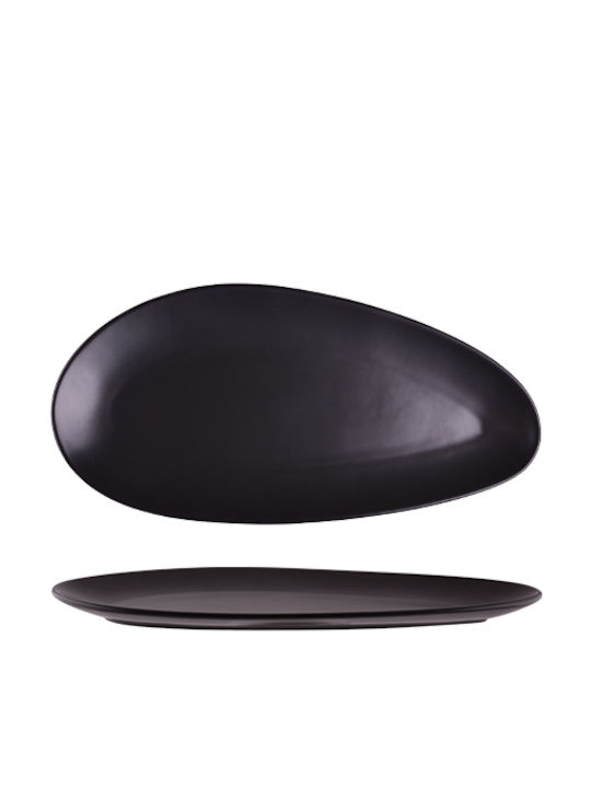Cok Spain Serving Platter Oval made of Porcelain Black 41x20cm
