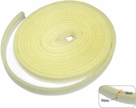 Mappy Selbstklebendes Band Zugluftstopper Fenster / Tür in Weiß Farbe 8mx1cm