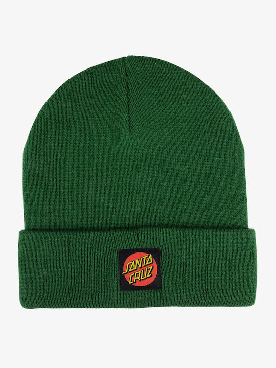 Santa Cruz Classic Label Knitted Beanie Cap Green