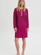 Vamp Winter Cotton Women's Nightdress Fuchsia