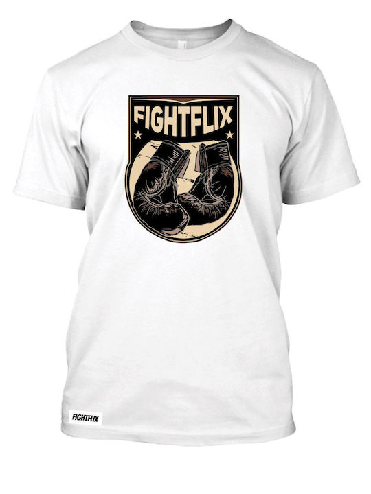 FightFlix T-shirt Bărbătesc cu Mânecă Scurtă Negru