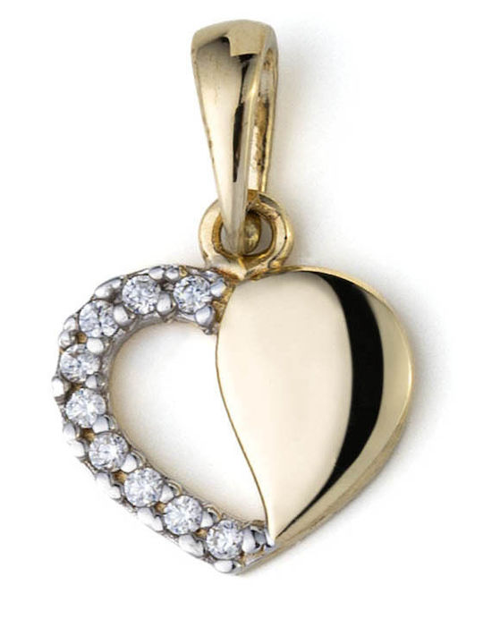 George Art Jewels Charm με Πέτρες από Χρυσό 14Κ με Ζιργκόν