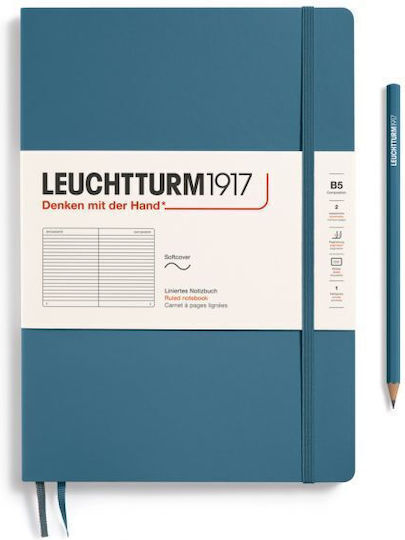 Leuchtturm1917 Notebook B5 Ruled Stone Blue