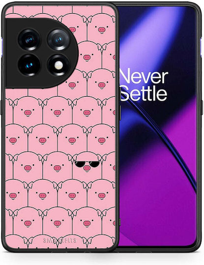 Smartfits Pig Glasses Umschlag Rückseite Blau (OnePlus 11)