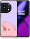 Smartfits Pig Love 2 Back Cover Light Blue (OnePlus 11)