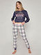 Admas Winter Damen Pyjama-Set