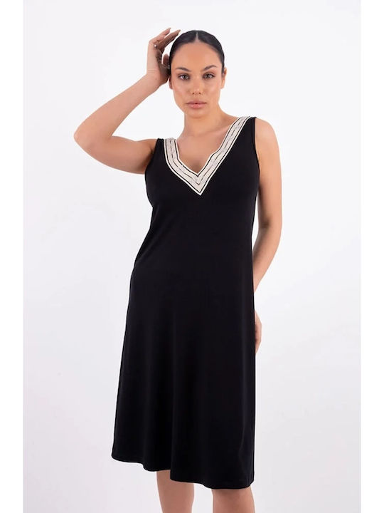 Claire Katrania Winter Women's Nightdress Black