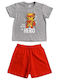 Dreams Set Top & Bottom Kids Pyjamas Gray -RS2003