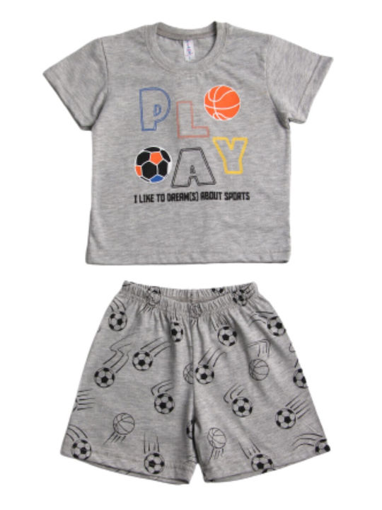 Dreams Kinder Schlafanzug Sommer Gray