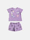 Dreams Set Top & Bottom Kids Pyjamas Lilac