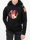 Kinder-Sweatshirt mit Kapuze Schwarz