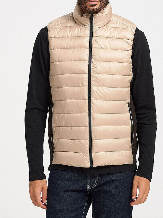 Calvin Klein Sleeveless Winter Jacket Puffer Beige