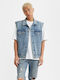 Trucker Ärmellos Jeansjacke Jacke Blue