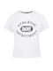 DKNY Logo Women's Blouse Cotton Short Sleeve White