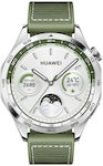 Huawei Watch GT 4 Stainless Steel 46mm Αδιάβροχο με Παλμογράφο (Green Composite Strap)