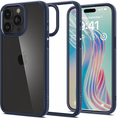 Spigen Ultra Hybrid Umschlag Rückseite Kunststoff / Silikon 2mm Marineblau (iPhone 15 Pro) ACS06711