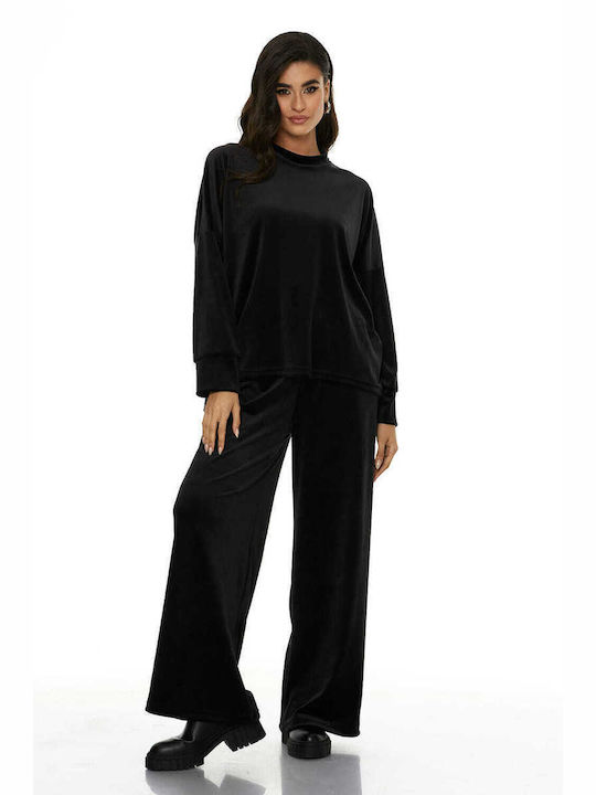 RichgirlBoudoir Women's Velvet Trousers Black
