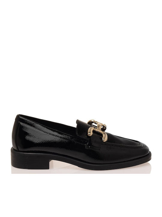 Sante Leather Women's Moccasins in Black Color