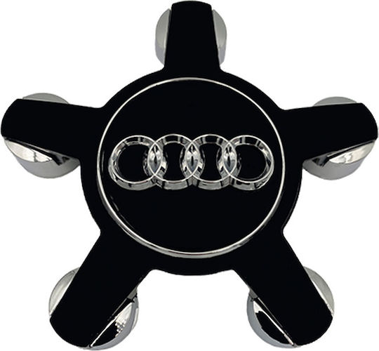 Τάπα Κέντρου Ζάντας Audi με Εσωτερική Διάμετρο 130mm Μαύρο 1τμχ