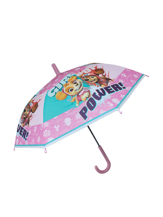 Guy Laroche Umbrelă pentru copii Baston PAW PATROL SKY TOP PUPS Roz cu diametrul de 38cm.