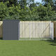 vidaXL Dog House Large Metallic Outdoor Gray 21...