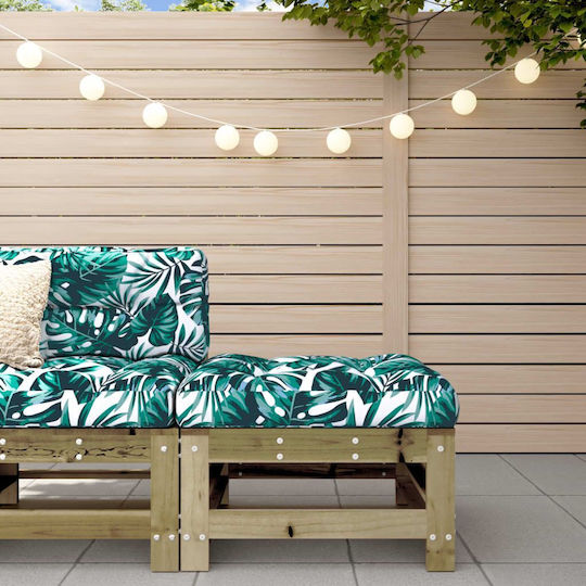 Outdoor Chair Wooden Coffee with Cushion 60x60x30cm