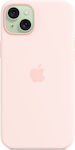 Apple Silicone Case with MagSafe Umschlag Rückseite Silikon Rosa (iPhone 15 Plus)