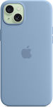 Apple Silicone Case with MagSafe Umschlag Rückseite Silikon Blau (iPhone 15 Plus)