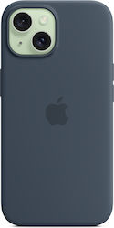Apple Silicone Case with MagSafe Umschlag Rückseite Silikon Blau (iPhone 15)
