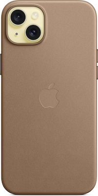 Apple Finewoven Umschlag Rückseite Leder Braun (iPhone 15 Plus)
