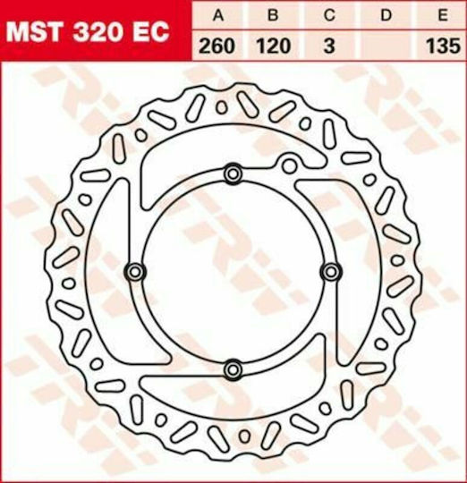TRW Δισκόπλακα Μπροστά για Honda CR 125 Husqvarna WR 125
