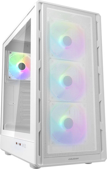Logic Aramis ARGB Gaming Mini Tower Computer Case with Side Window White