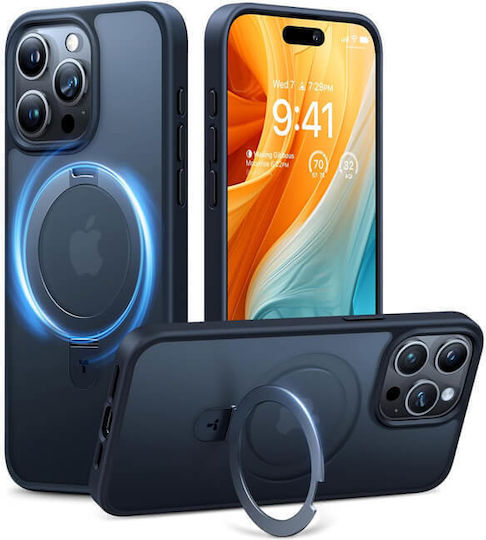 Torras Umschlag Rückseite Silikon Schwarz (iPhone 15 Pro Max)