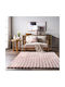 Saray Home Solid Design Modern Bedroom Rugs Set Powder FUR3D-512PN-SET 3pcs