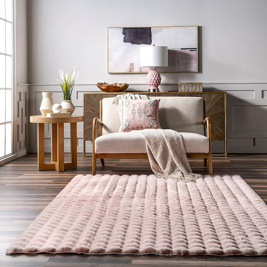 Saray Home Solid Design Сет Съвременни Спалня килими Прах FUR3D-512PN-SET 3бр