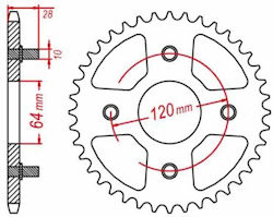 Esjot Rear Sprocket for Honda AX-1 Esjot Rear Sprocket for Honda AX-1