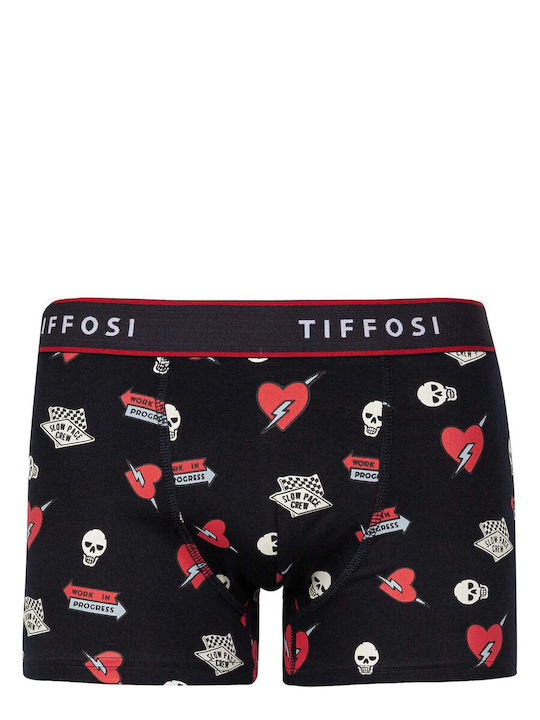 Tiffosi Men's Boxer Blue with Patterns