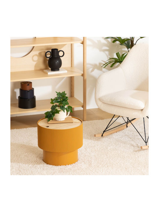 A-s Enola Round Wooden Side Table Natural L38.5xW38.5xH35cm