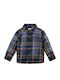 Kids Checked Shirt Long Sleeve Blue