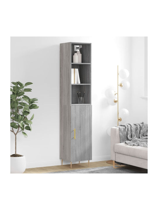 Bookcase Gray 34.5x34x180cm