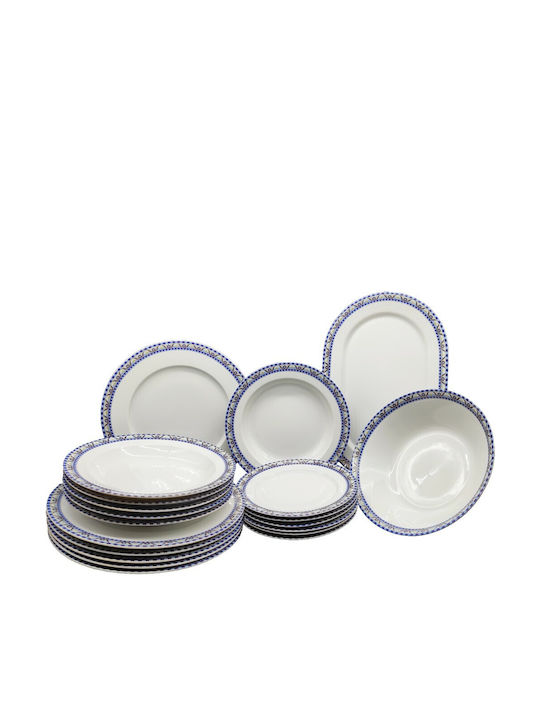 Porcelain Dinnerware Set White 20pcs
