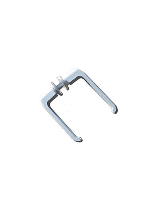 Πόμολο Εξώπορτας με Ροζέτα 160 Λευκό