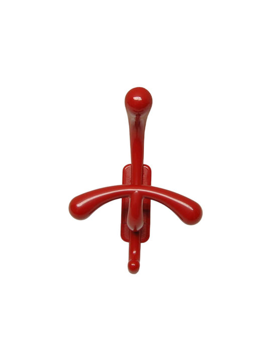 Plastic Wall Hanger Red 12.5x17cm 1pc