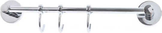 Tpster Agățătoare De Perete Metalică Cu 3 Compartimente 42x10cm Tpster Agățătoare De Perete Metalică Cu 3 Compartimente 42x10cm