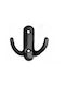 Viobrass Metal Wall Hanger with 2 Slots Black 58x60cm 1pc