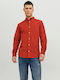 Long-sleeved Corduroy Shirt Orange