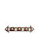 Epiplo-Fos Wall Hanger Wooden 10 Hooks Brown 86x20x6cm